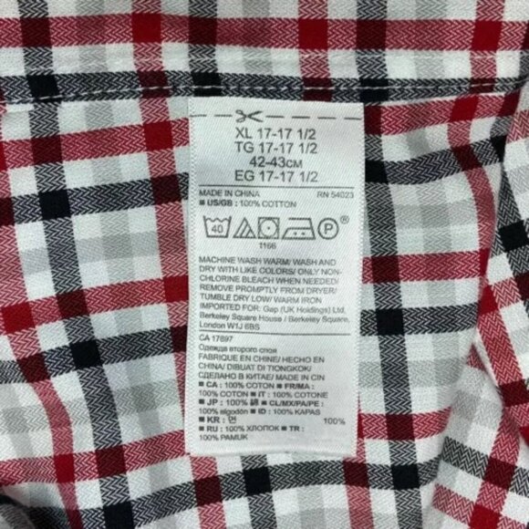 Banana Republic Camden Fit Non Iron Twill Long Sleeve Plaid Button Up Men's XL - Picture 3 of 4